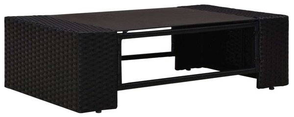 VidaXL Polyrattan Kerti Ülőgarnitúra - 6 részes - Fekete