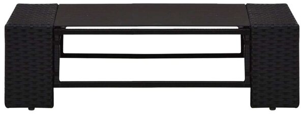 VidaXL Polyrattan Kerti Ülőgarnitúra - 6 részes - Fekete