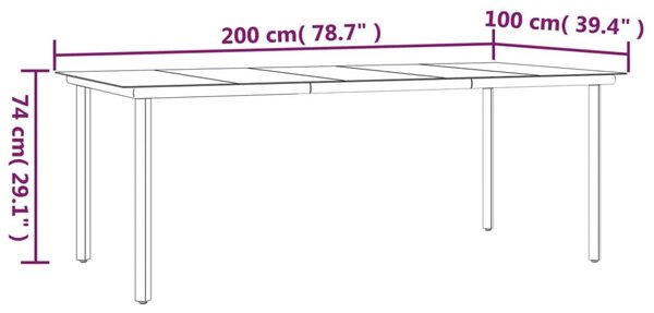 VidaXL 9 részes szürke polyrattan kerti étkezőgarnitúra párnával