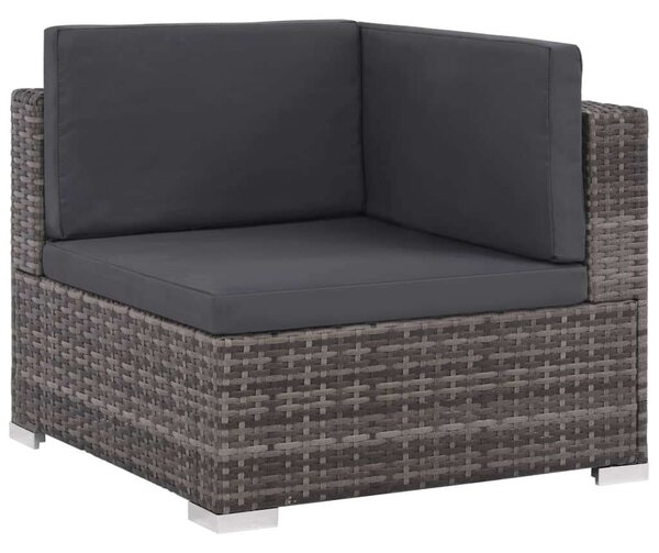 VidaXL Polyrattan Kerti Ülőgarnitúra - 6 részes - Szürke