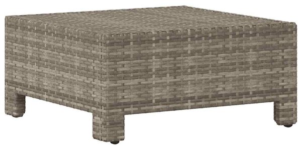Szürke polyrattan kerti lábtartó párnával