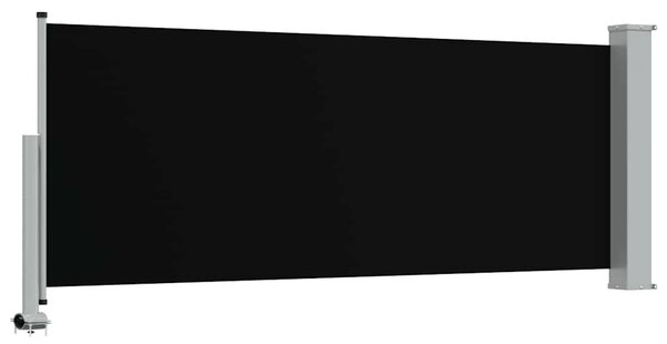 Fekete behúzható oldalsó terasz napellenző 100 x 300 cm