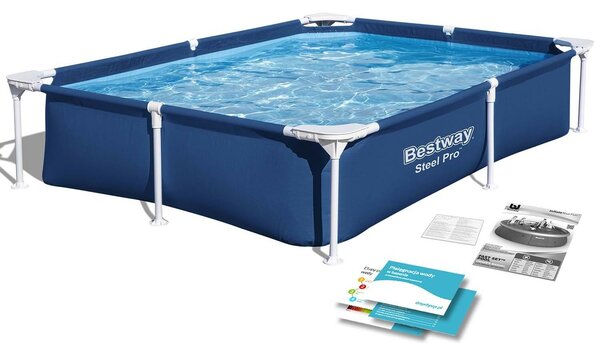 Bestway Steel Pro 221x150x43cm Fémvázas medence, javító készlettel (56401N)