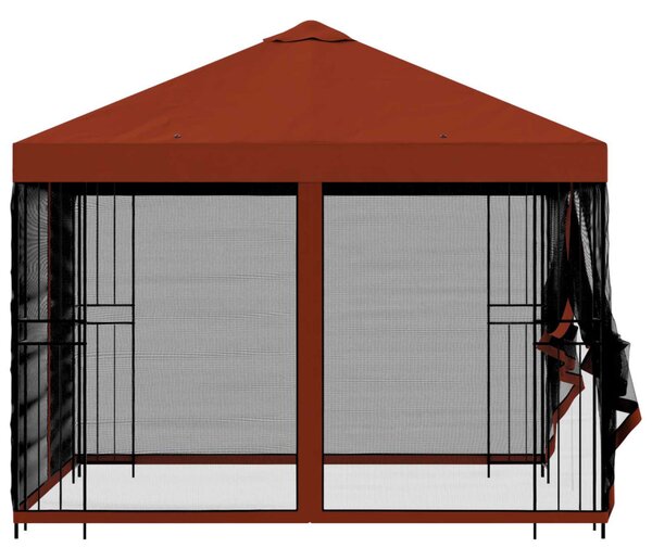 Kerti pavilon oldalfalakkal 3 x 3 m Terrakotta