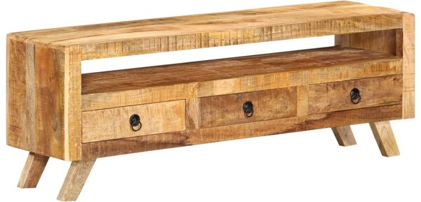 Tömör mangófa TV-szekrény 110 x 30 x 40 cm