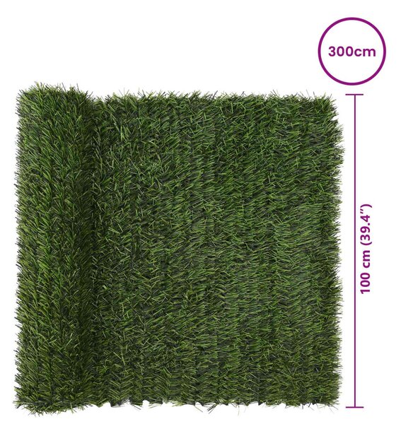 Műanyag Kerítés Világos zöld 1 x 3 m PVC és Acél