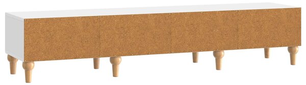 TV szekrény Magasfényű Fehér 147 x 34,5 x 30 cm Szerelt Fa