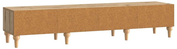TV szekrény 147 x 34,5 x 30 cm Kézműves Tölgy Szerelt Fa