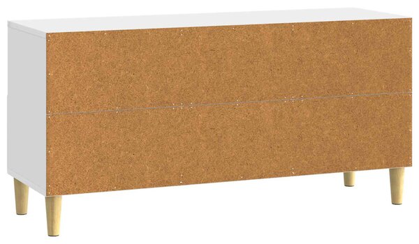 TV szekrény 102 x 34,5 x 50 cm Magasfényű Fehér Szerelt Fa