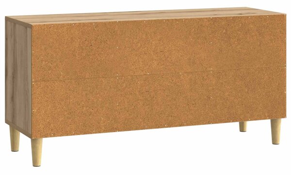 TV szekrény 102 x 34,5 x 50 cm Kézműves Tölgy Szerelt Fa