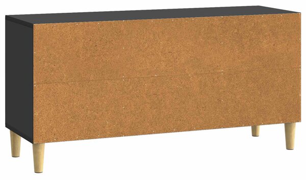 TV szekrény 102 x 34,5 x 50 cm Fekete Szerelt Fa