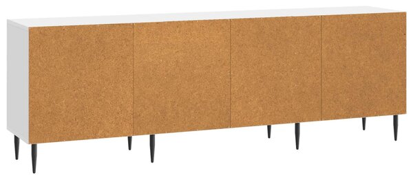 TV szekrény 150 x 31 x 50 cm Magasfényű Fehér Szerelt Fa