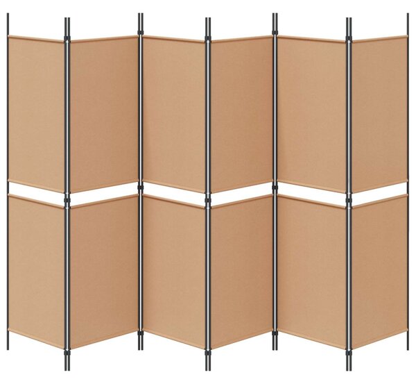 6-paneles szobaelválasztó Bézs 300 x 180 cm Szövet