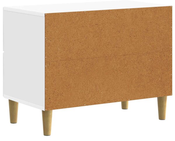 Éjjeliszekrény Magasfényű Fehér 62 x 34,5 x 48 cm Szerelt Fa