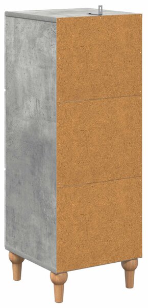 Fiókos szekrény 33 x 34,5 x 90 cm Szerelt Fa Betonszürke