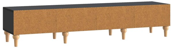 TV szekrény fiókkal Fekete 147 x 34,5 x 30 cm Szerelt Fa