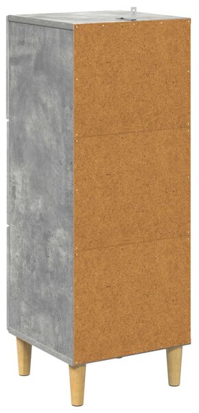 Fiókos szekrény Betonszürke 33 x 34,5 x 90 cm Szerelt Fa