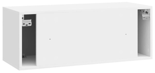 Fali TV szekrény Magasfényű Fehér 78,5 x 31 x 30 cm Szerelt Fa
