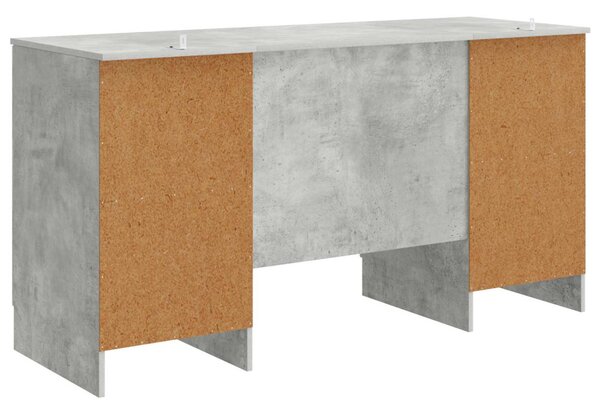 Asztal Betonszürke 142,5 x 50 x 75 cm Szerelt Fa