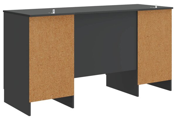 Asztal Fekete 142,5 x 50 x 75 cm Szerelt Fa