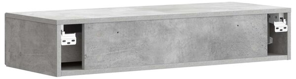 Fali oldaltábla 87,5 x 34,5 x 17 cm Szerelt Fa Betonszürke