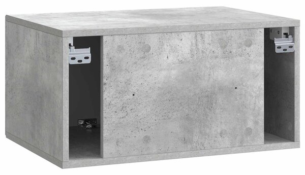 Fali TV szekrény Betonszürke 59,5 x 41 x 30 cm Szerelt Fa