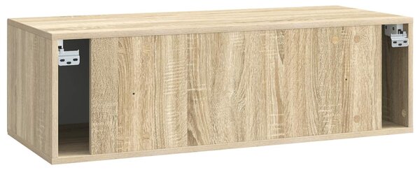 Fali TV szekrény Sonoma Tölgy 98 x 41 x 30 cm Szerelt Fa