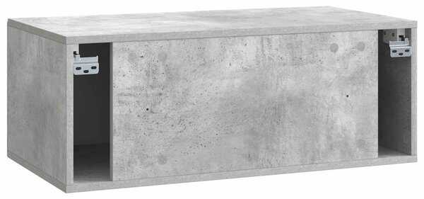 Fali TV szekrény Betonszürke 78,5 x 41 x 30 cm Szerelt Fa