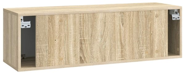 Fali TV szekrény Sonoma Tölgy 98 x 31 x 30 cm Szerelt Fa