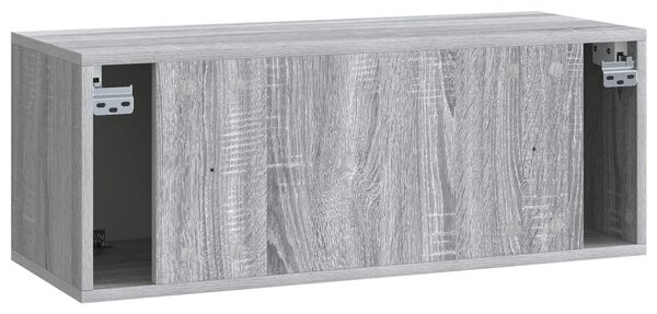 Fali TV szekrény Szürke Sonoma 78,5 x 31 x 30 cm Szerelt Fa