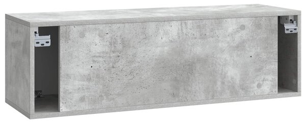 Fali TV szekrény Betonszürke 98 x 31 x 30 cm Szerelt Fa