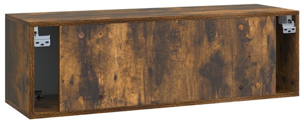 Fali TV szekrény Füstös Tölgy 98 x 31 x 30 cm Szerelt Fa
