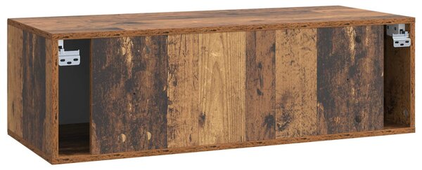 Fali TV szekrény Antik Fa 98 x 41 x 30 cm Szerelt Fa