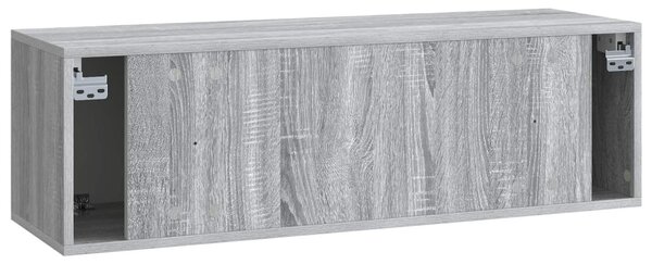 Fali TV szekrény Szürke Sonoma 98 x 31 x 30 cm Szerelt Fa