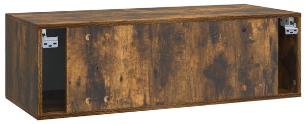 Fali TV szekrény Füstös Tölgy 98 x 41 x 30 cm Szerelt Fa