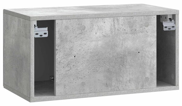 Fali TV szekrény Betonszürke 59,5 x 31 x 30 cm Szerelt Fa