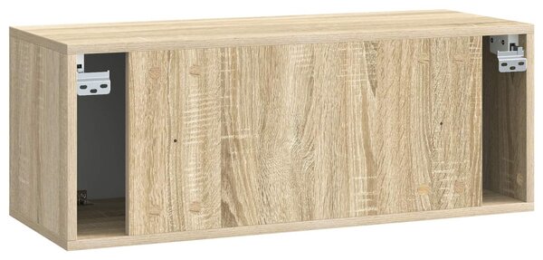 Fali TV szekrény Sonoma Tölgy 78,5 x 31 x 30 cm Szerelt Fa