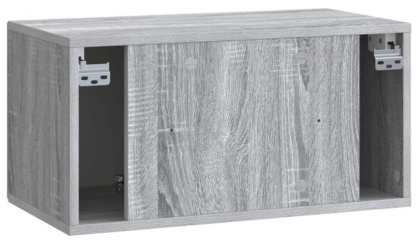 Fali TV szekrény Szürke Sonoma 59,5 x 31 x 30 cm Szerelt Fa