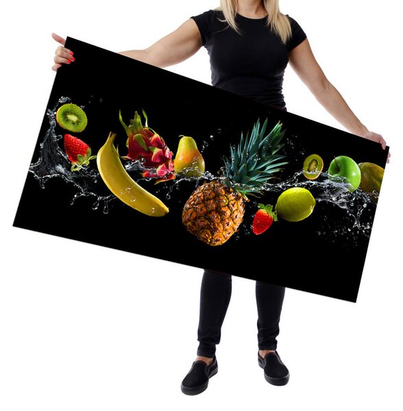 Wallplex falburkoló konyhapanel Fruit splash Black (Méret: Kicsi 60x120)