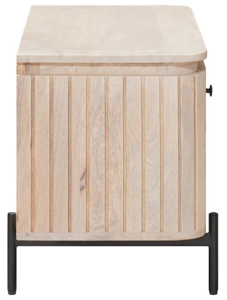Cipőpad fiókkal 85 x 37 x 48 cm Tömör Mangófa és Műszaki Fa