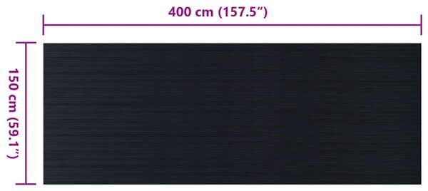 Padló Szőnyeg Fekete 1,5 x 4 m Gumi