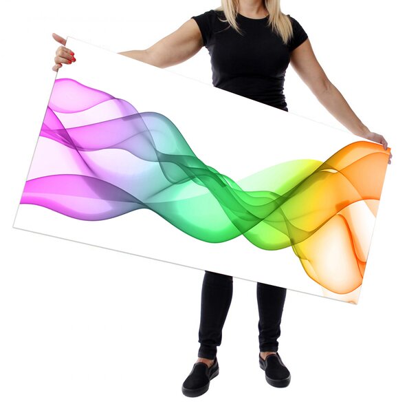 Wallplex falburkoló konyhapanel Színes hullám (Méret: Kicsi 60x120)