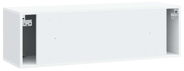 Fali TV szekrény Fehér 98 x 31 x 30 cm Szerelt Fa