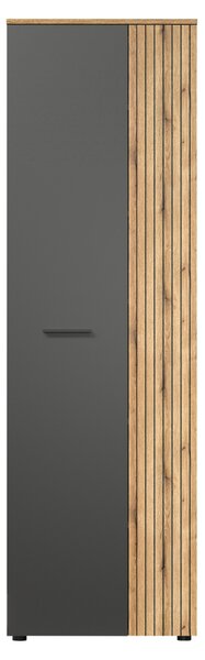 KONDELA Szekrény, kétajtós, grafit/evoke tölgy, ESENA 2D/40