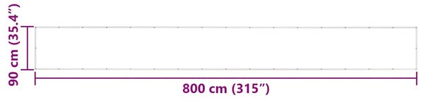 Narancssárga erkély paraván 90 x 800 cm 100% poliészter Oxford