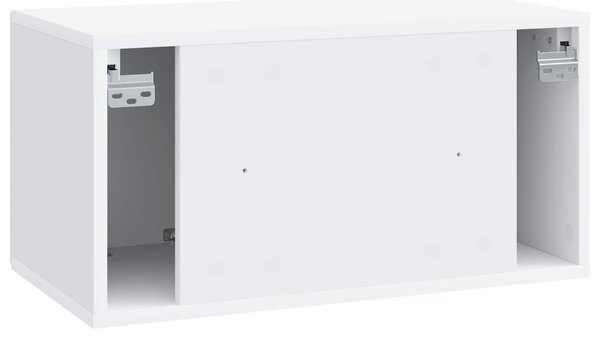 Fali TV szekrény Fehér 59,5 x 31 x 30 cm Szerelt Fa