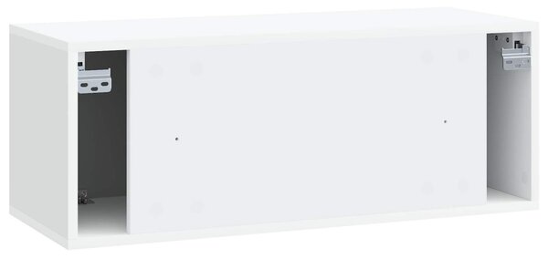 Fali TV szekrény Fehér 78,5 x 31 x 30 cm Szerelt Fa