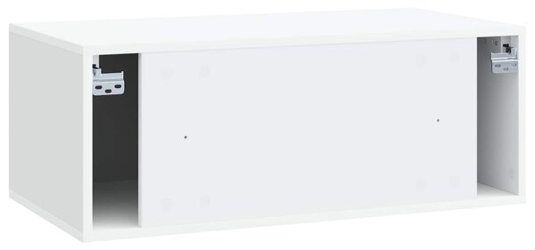 Fali TV szekrény 78,5 x 41 x 30 cm Fehér Szerelt Fa