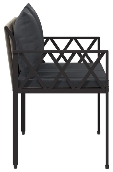 Kültéri padok 2 -Seater 116 x 56 x 75 cm polirattan