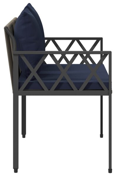 Kültéri padok 2 -Seater 116 x 56 x 75 cm polirattan